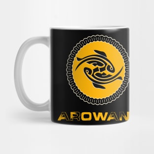 Arowana Asian Dragon Fish / Pisces Yin Yang Orange Style Mug